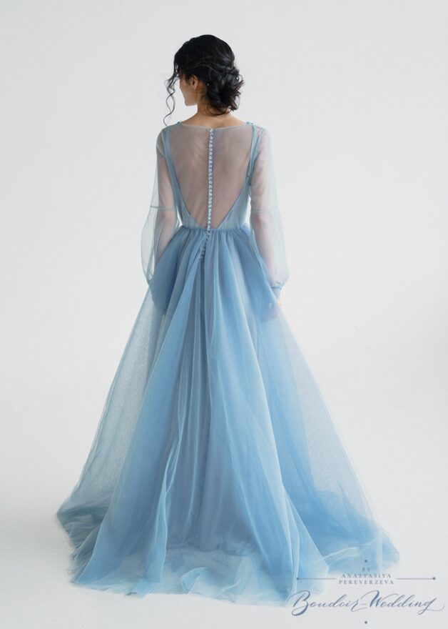 Фото Голубое свадебное платье Aura